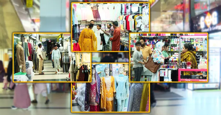 রাজধানীর শপিংমলগুলোতে দেশি-বিদেশি পণ্যের পসরা